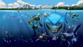 Shark ocean animals city background - drew struzan free wallpaper
