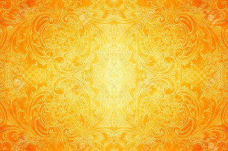 Yellow orange background swirls leaves - digital art free wallpaper