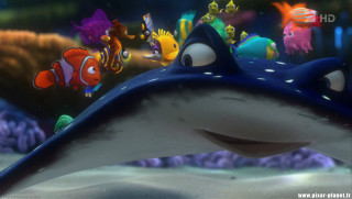 Cartoon character surrounded by fish - cliff childs free wallpaper