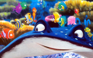 Cartoon character looking fish ocean - david young cameron free wallpaper