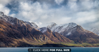 Mountain range lake cloudy sky 8 - a cloudy sky above free wallpaper