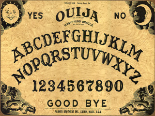 Old fashioned alphabet creepy face - occult free wallpaper