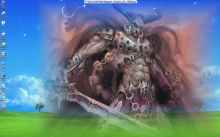 Computer screen painting man sword - a painting of a man holding free wallpaper