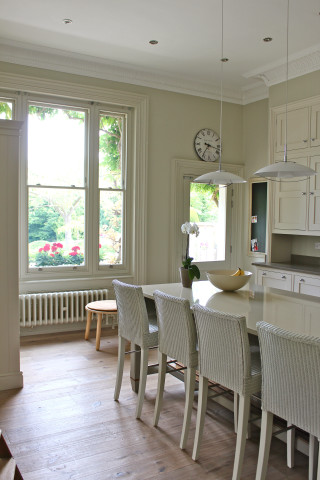 Kitchen table chairs clock window - outside free wallpaper
