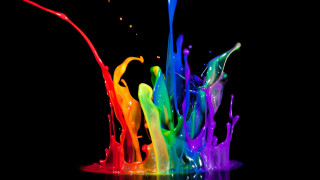 Rainbow liquid splash crayon airbrush - crayon art free wallpaper