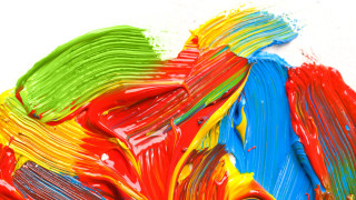 Paintbrush molten fire flame autumn - different color of paint free wallpaper