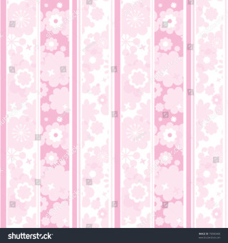 Pink white striped background flowers - background free wallpaper