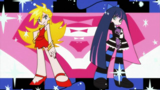 Anime girls stars pink background - concept art free wallpaper