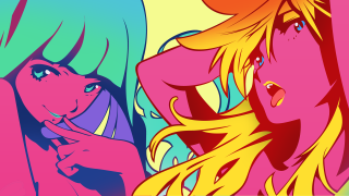 Anime girls longhair blueeyes neon - neon color free wallpaper