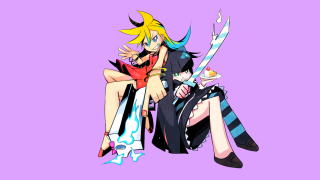 Anime characters bench swords purple - sword free wallpaper