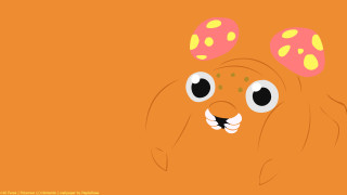 Cartoon animal big eyes pink - ear free wallpaper