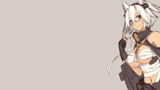 White haired woman cat gray - inspired free wallpaper
