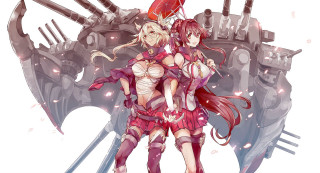 Anime girls swords machine battle - sword free wallpaper