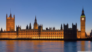 Large building clock tower water 11 - christopher wren free wallpaper