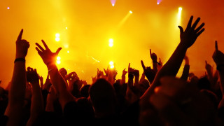 Concert crowd hands up stage 6 - a concert free wallpaper