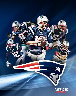 New england football players running 2 - dan scott free wallpaper