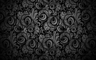 Black white wallpaper swirls leaves 3 - brassaï free wallpaper