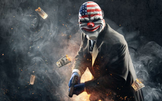 Man suit mask gun money - 4 k wallpaper free wallpaper