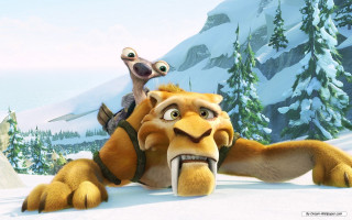 Cartoon camel snow iceage furry - a scene free wallpaper