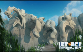 Mountain elephants sky computer generated - bedwyr williams free wallpaper