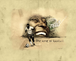 Man giant painting soccer ball - a pencil sketch free wallpaper