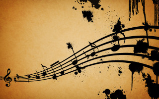 Musical note grungy background paint - grungy free wallpaper