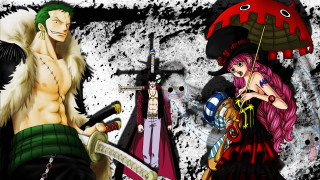 Anime characters swords demon fight - their hand and a demon free wallpaper