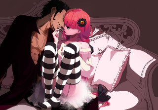 Man woman bed pillow anime - a bed next free wallpaper
