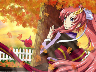 Girl long pink hair tree - a girl free wallpaper