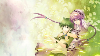 Anime characters sitting in tree - sots art free wallpaper