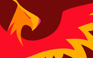 Red yellow bird black background - a yellow bird free wallpaper