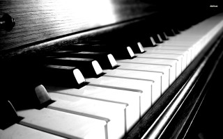 Piano white keys black white - cinematic composition free wallpaper