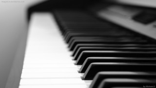 Piano keyboard closeup black white 6 - a close up of a piano keyboard free wallpaper