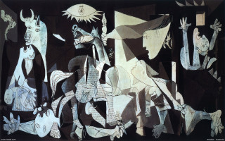 Woman man bird on head - expressionism free wallpaper