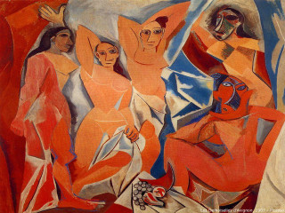 Three women couch two men - composition free wallpaper