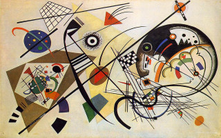 Shapes colors painting artwork abstract - composition free wallpaper