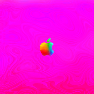 Colorful apple purple background green - beeple free wallpaper