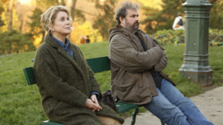 Man woman bench park impressionist - les automatiste free wallpaper