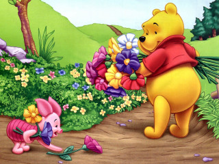 Winnie the pooh bouquet piglet - a winnie free wallpaper
