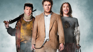 Three men costume gray background - apocalyptic free wallpaper