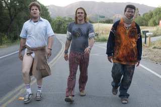 Three men skateboard bag walking - the other side of the road free wallpaper
