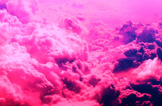 Pink sky clouds plane background - a pink sky free wallpaper