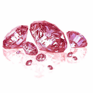 Pink diamonds white surface reflections - constant permeke free wallpaper