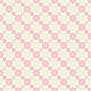 White pink flower pattern lightgreen - green background free wallpaper