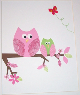Owls branch butterfly flying butterfly - a branch free wallpaper
