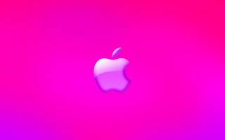 Pink purple apple logo red - synchromism free wallpaper