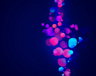 Blue background small circles pattern - volumetric free wallpaper