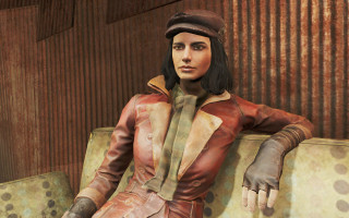 Eve ryder retrofuturism woman couch - a metal background free wallpaper