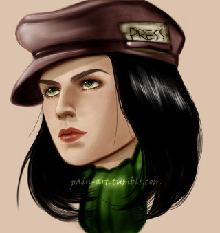 Woman hat scarf green nameplate - her hat free wallpaper