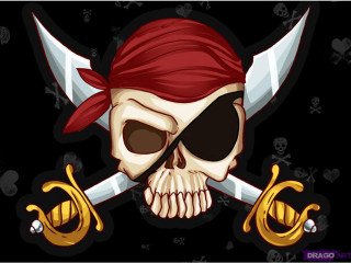 Skull bandanna crossed swords digital - sword free wallpaper